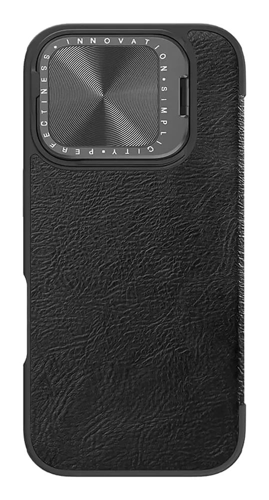 Étui à clapet en cuir, iPhone 16 Pro